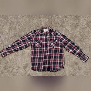 Classic Plaid Button Down Shirt - Blue and Red